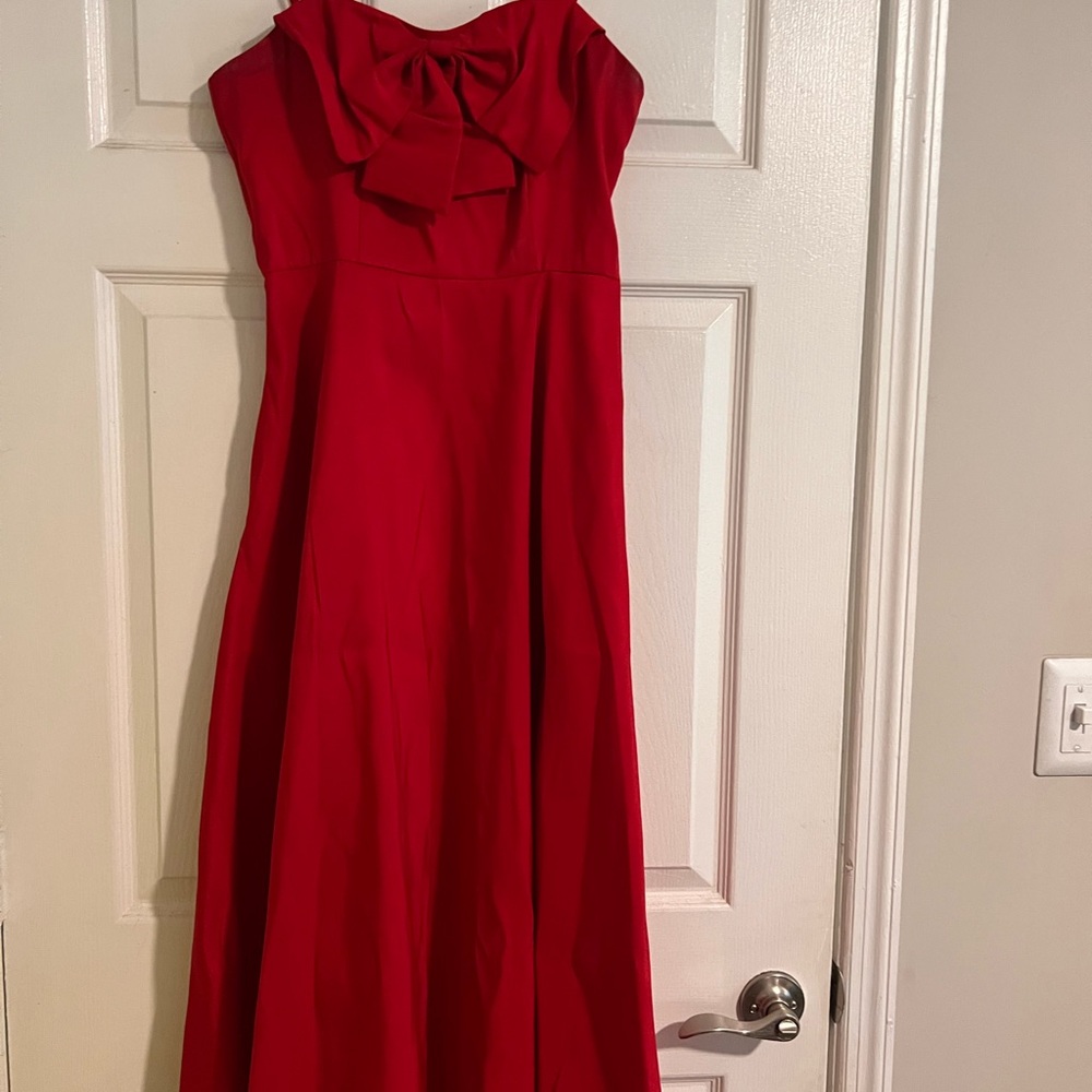 Target Red Strapless Sweetheart A-Line Dress
